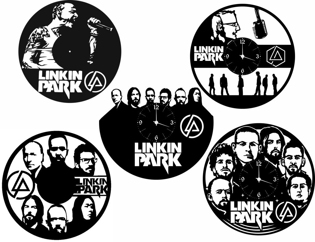 Комбо набор декора из 5 виниловых пластинок "linkin park"