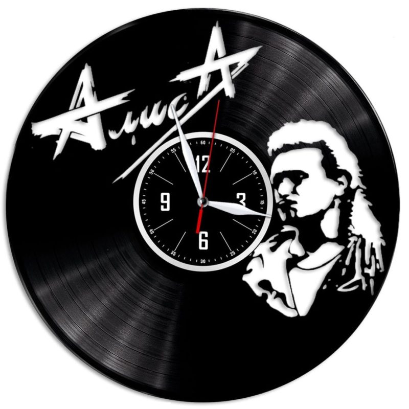 Часы из виниловой пластинки "Алиса" 5