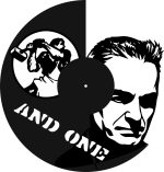 Часы из виниловой пластинки "and one"